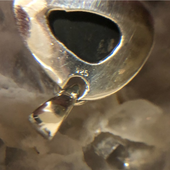 Sterling silver and genuine Agni Manitite, moonstone and onyx pendant - Picture 3 of 5